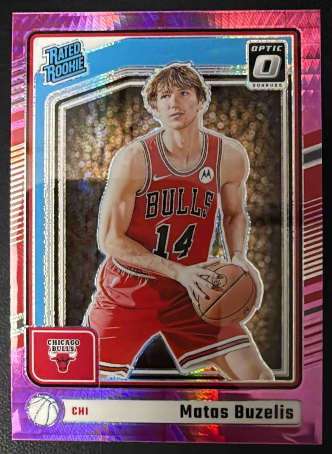 2024 Panini Donruss Optic Matas Buzelis #271 Hyper Pink Prizm RC Rated Rookie