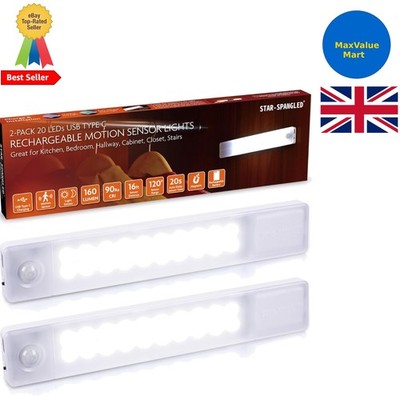 8 Zoll Wiederaufladbare Bewegungssensor Lichter Innen, USB Stick auf LED Magnetische Li...