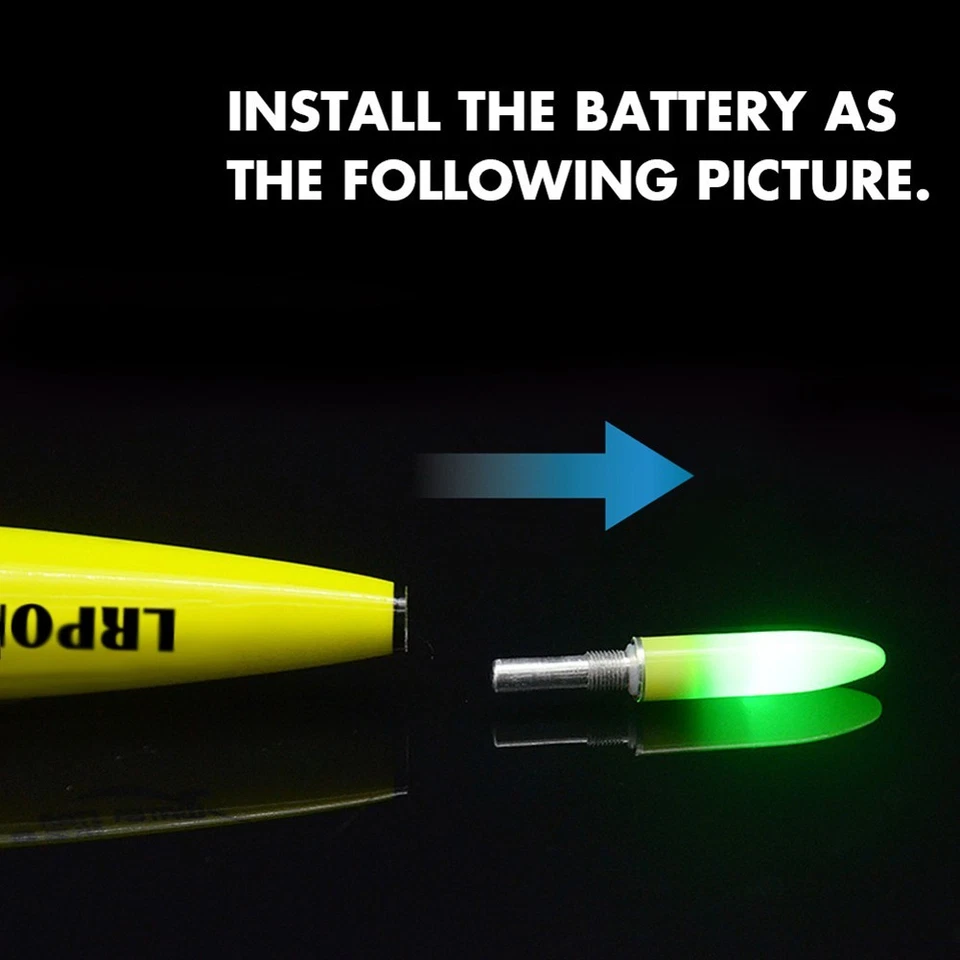 Smart LED Elettrico Pesca Galleggiante Kit Bite Rammentare Boa Con Batteria & - Immagine 4 di 4