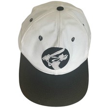 Vtg Disney Goofy Snapback Hat White One Size Flat Bill Embroidered Black USA