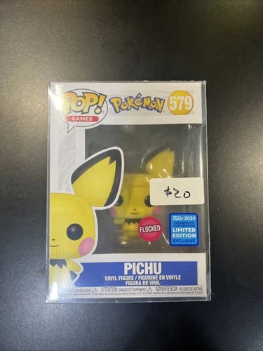 Pichu Pokémon Funko Pop - Flocked - 2020 Wondrous Convention Exclusive #579