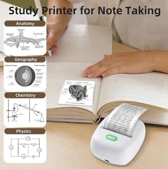 ORGSTA S002 etikettendrucker selbstklebend etikettiergerät Bluetooth 300 Dpi - Bild 2 von 4