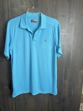 Callaway Opti Dry Polo Shirt Mens XL UPF 50 Aqua Blue