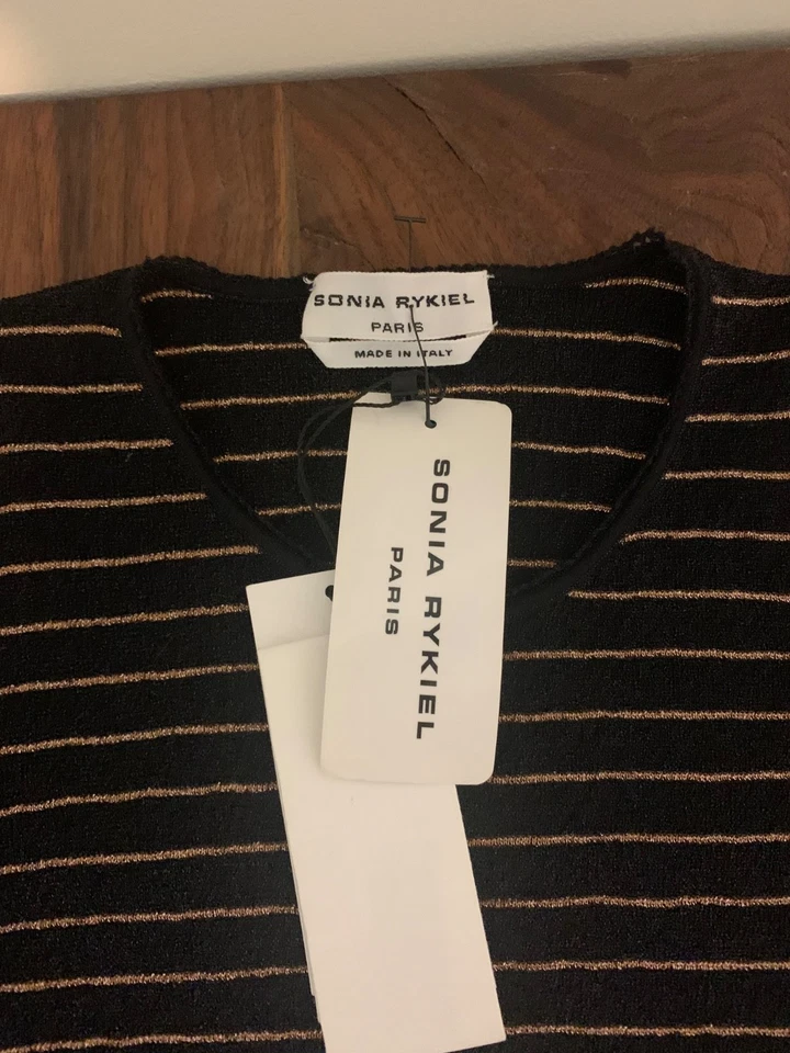 Sonia Rykiel Paris Sheer  Ombre Striped Metallic Pullover Sz. 38 Small NWT - Image 2 of 4