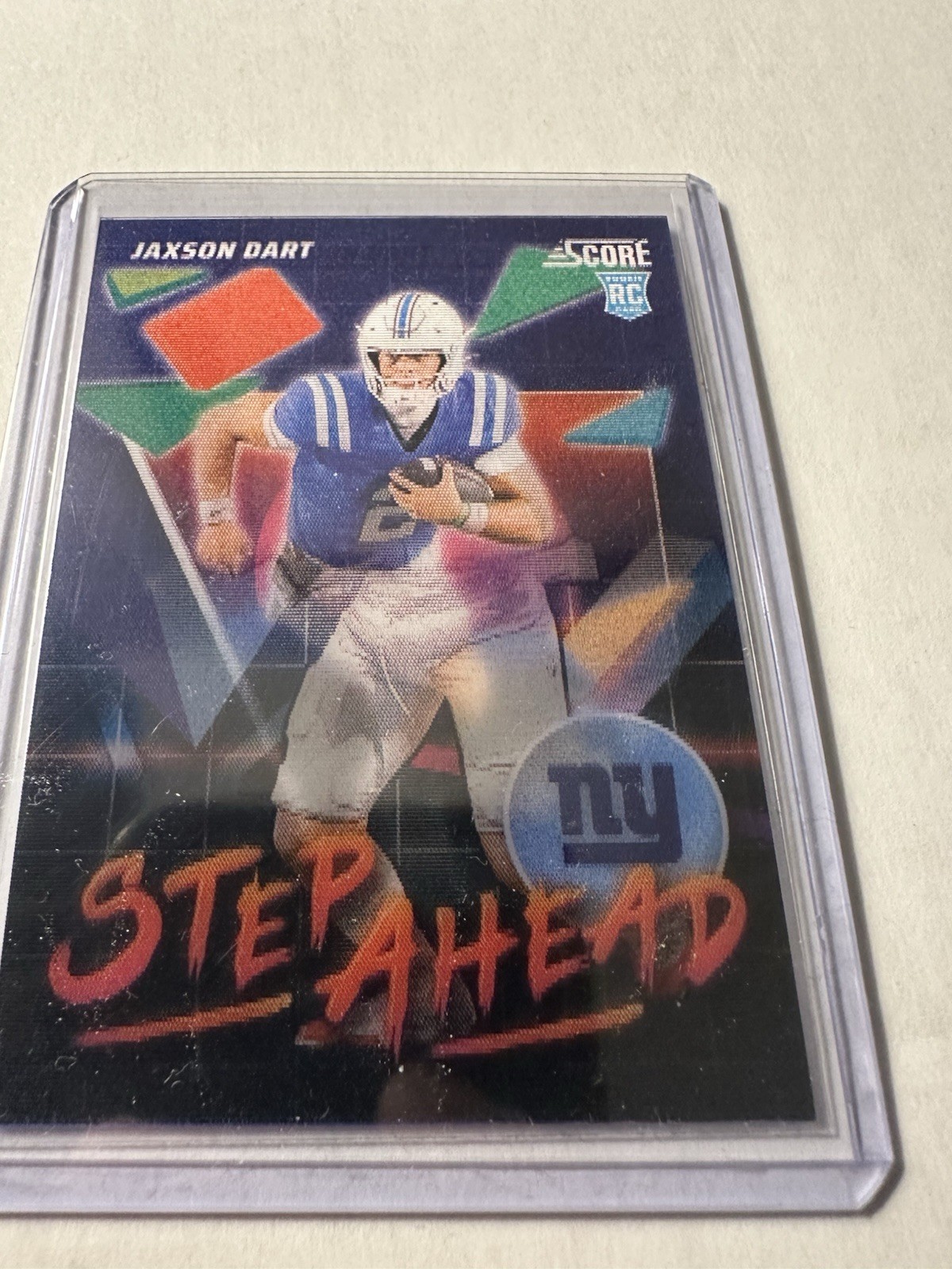 2025 Score - Jaxson Dart - Step Ahead #SA-JDT SSP - New York Giants