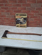 Full‑Size British Felling Axe Edward Elwell Ltd Wednesbury Stamped ELWELL 5 1965