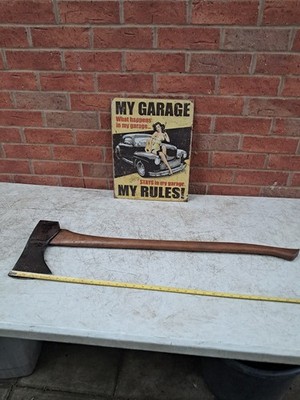 Full-Size British Fälling Axe Edward Elwell Ltd Wednesbury Stamped ELWELL 5 1965