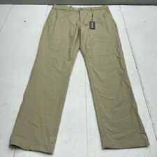 Michael Kors Beige Classic Fit Flat Front Dress Pant Slacks Mens Size 34x32