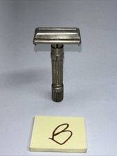 Vintage Gillette G2 FAT BOY? Rasoio di Sicurezza Doppio Bordo Regolabile 1-9 USA