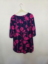 Bluse, Größe 44, Farbe: dunkelblau-pink, ne...