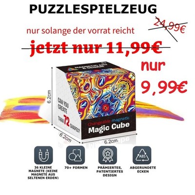 Formwechsel Zauberwürfel - Anti Stress Spielzeug -  Magnetsystem- Magic Cube