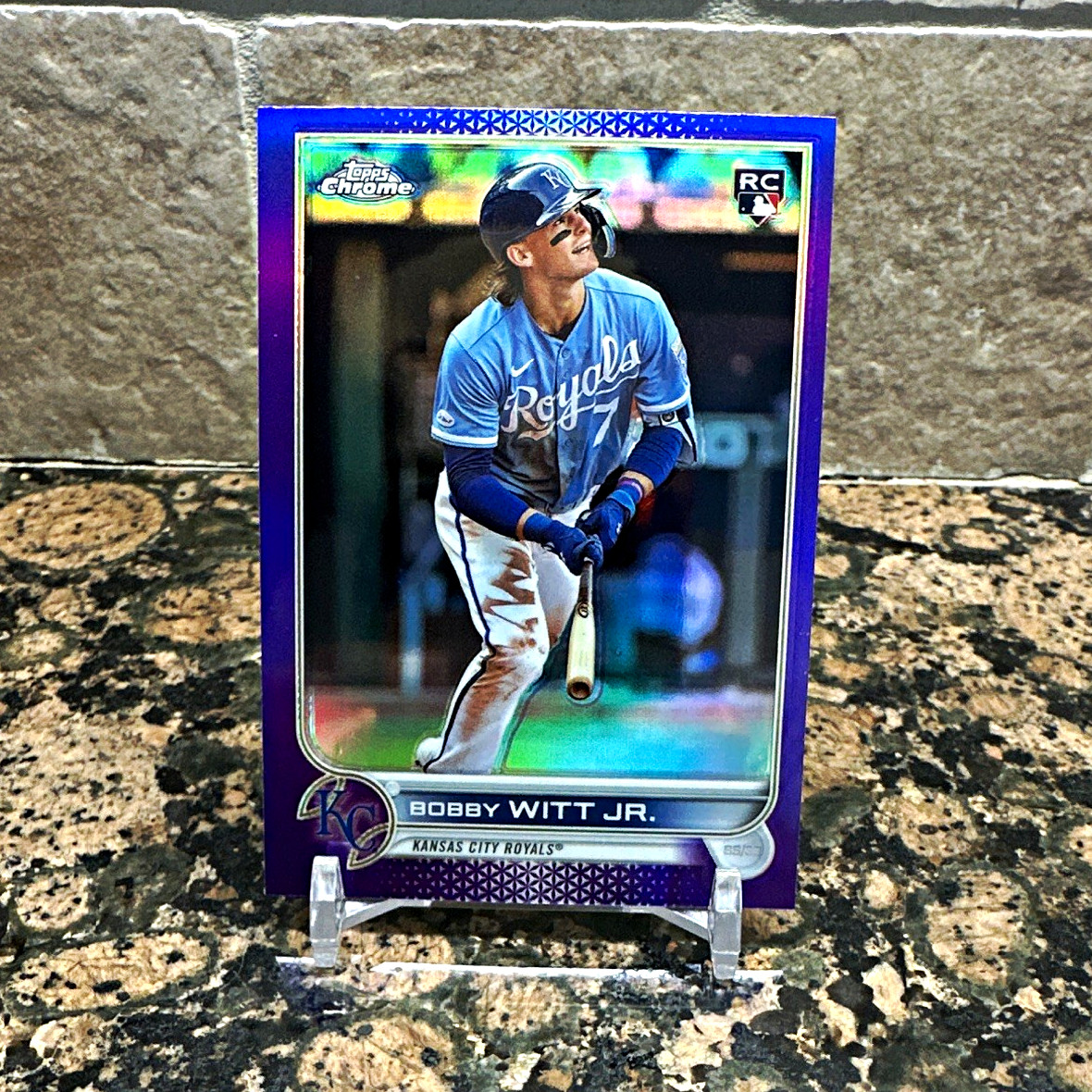 2022 Topps Chrome Update Series Bobby Witt Jr. #USC35 Purple Refractor (RC)