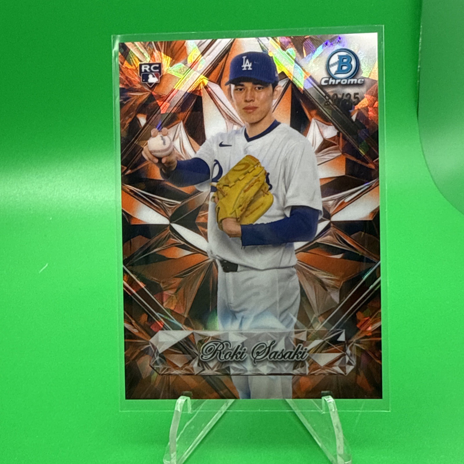 2025 Bowman Chrome Sapphire Roki Sasaki Selections RC Orange Refractor/25