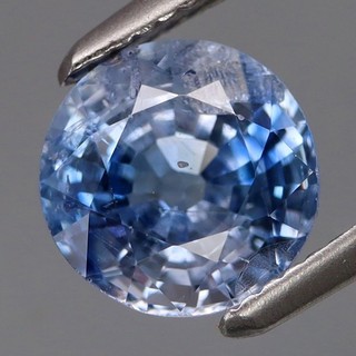 Zafiro azul platino calentado de 1 60 quilates Ceilán Sri Lanka redondo 6 5 mm. Buen brillo