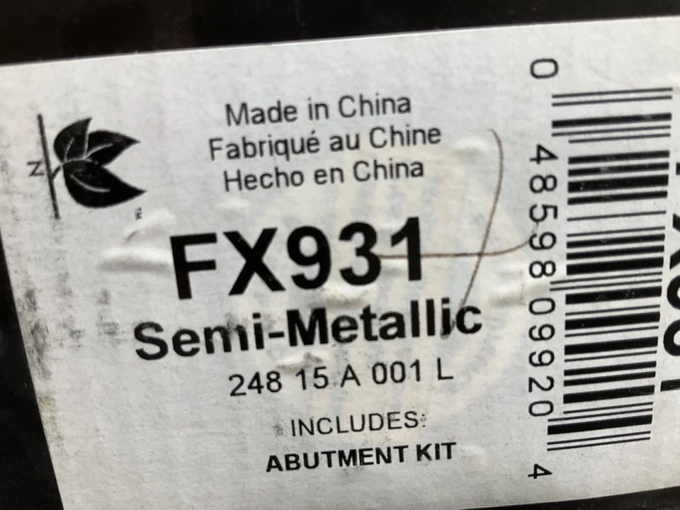 Missing Hardware - Monroe FX931 Front Brake Pads - Image 3 of 3