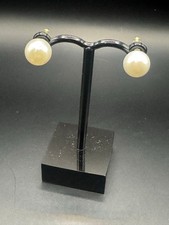 Limited SALE New Special Price NEW K18 YG Akoya Pearl Earrings 8mm A