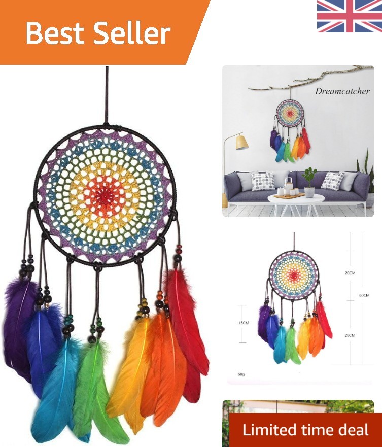 Traditioneller Regenbogen Traumfänger - perfekt für Hochzeiten & sinnvolle Geschenke