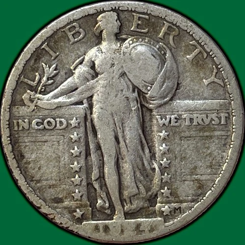 1924 Standing Liberty Quarter Very Fine VF Coin #35545