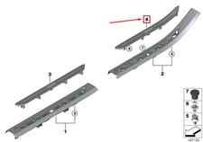 BMW X7 G07 Einstiegsleisten-Einsatz hinten rechts 51478094816, neues Original