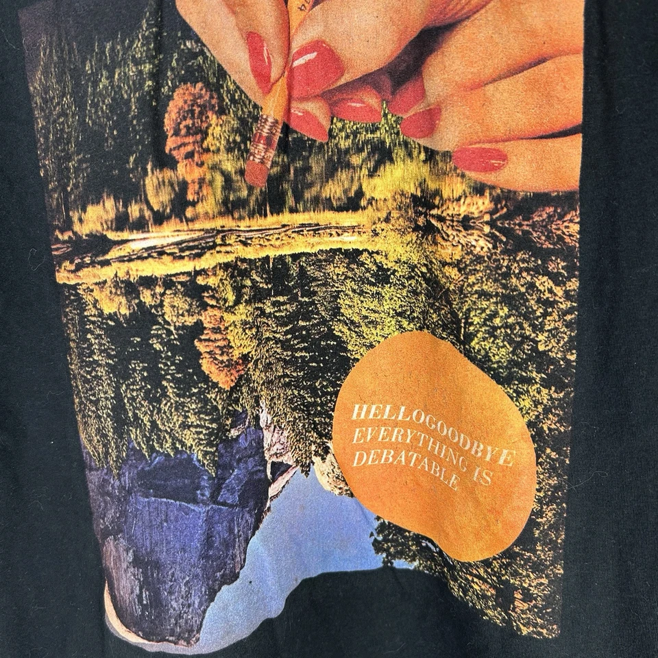 Camiseta Manga Corta Hellogoodbye Band Tour De Colección Mediana Todo Es Debatible Foto 2 de 4