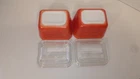 Set of 2 Vintage Pyrex Oven Ware Refrigerator Dishes With Lid 501-B 501-C