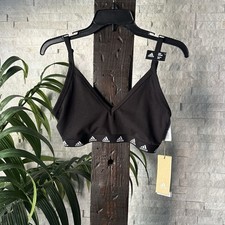 Adidas Light Support Black Training Bra Size L New with Tags