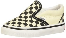 Vans  Toddler Classic Slipon Shoes | Black & White Checkerboard/White |
