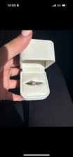 Natural Diamond Engagement Ring 925 Sterling Silver Size V