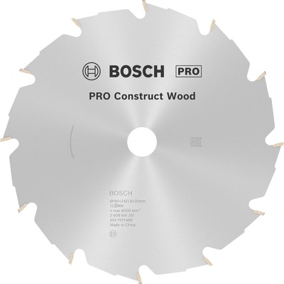 Bosch PRO Construct Wood Kreissägeblatt 190 x 2,6 x 20 mm - 2608641201