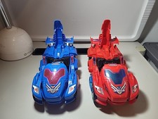 Dinosaur Transformer LED Mechanical Car Toy Blue Sounds Lights Tested