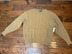 Polo Ralph Lauren Tan Alpaca Wool Cable Knit Crew Neck Sweater, Size XL