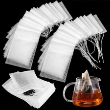 100-1000 Non-Woven Empty Tea Bag Drawstring Seal Teabags Loose Leaf Tea Filters