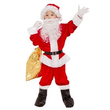 Kids Santa Claus Costume Children's Christmas Deluxe Santa Suit Outfit Party ...