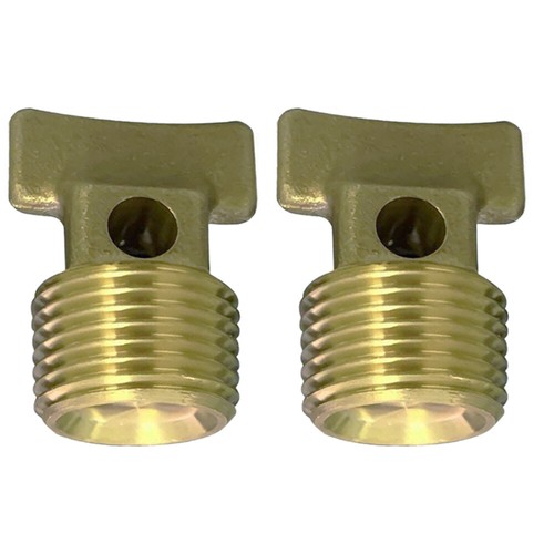 2 PACK Boat Garboard Drain Plug 1/2" NPT Thread,solid brass Drain