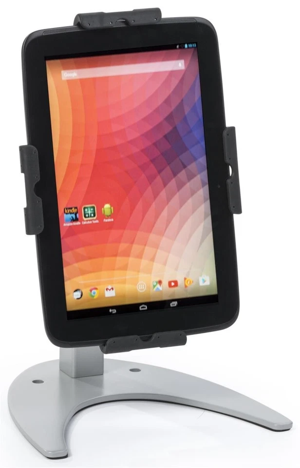 FlexStand iPad Counter Stand w/ Tilting Bracket, Rotating, Clamp & Lock - Silver - Image 3 of 4