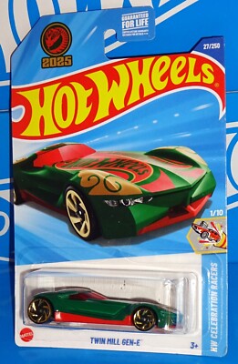 Hot Wheels 2025 Celebration Racers #27 Twin Mill GEN-E Green Year Of The Snake