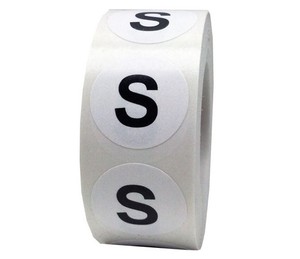 Retail Apparel White Round Clothing Size Stickers Adhesive Labels Size Small 500 737925936953 | eBay