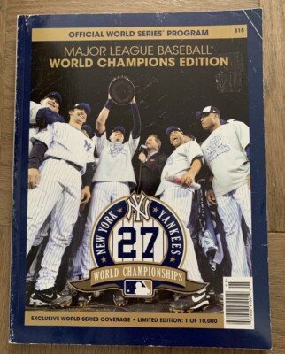 NY YANKEES PROGRAM 2009 WORLD SERIES 27 WORLD CHAMPIONS MLB