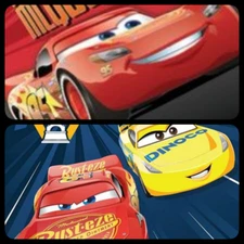 Silk Throw Blanket Sherpa Borrego Lightning Mc Queen Cars Disney Pixar 40" x 50"