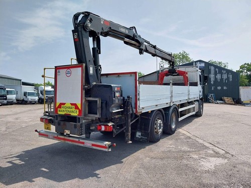 Mercedes Antos 25 32, 2017, 25ft Dropside Body Truck, 6x2, Hiab XS 158 Crane. - Picture 8 of 24