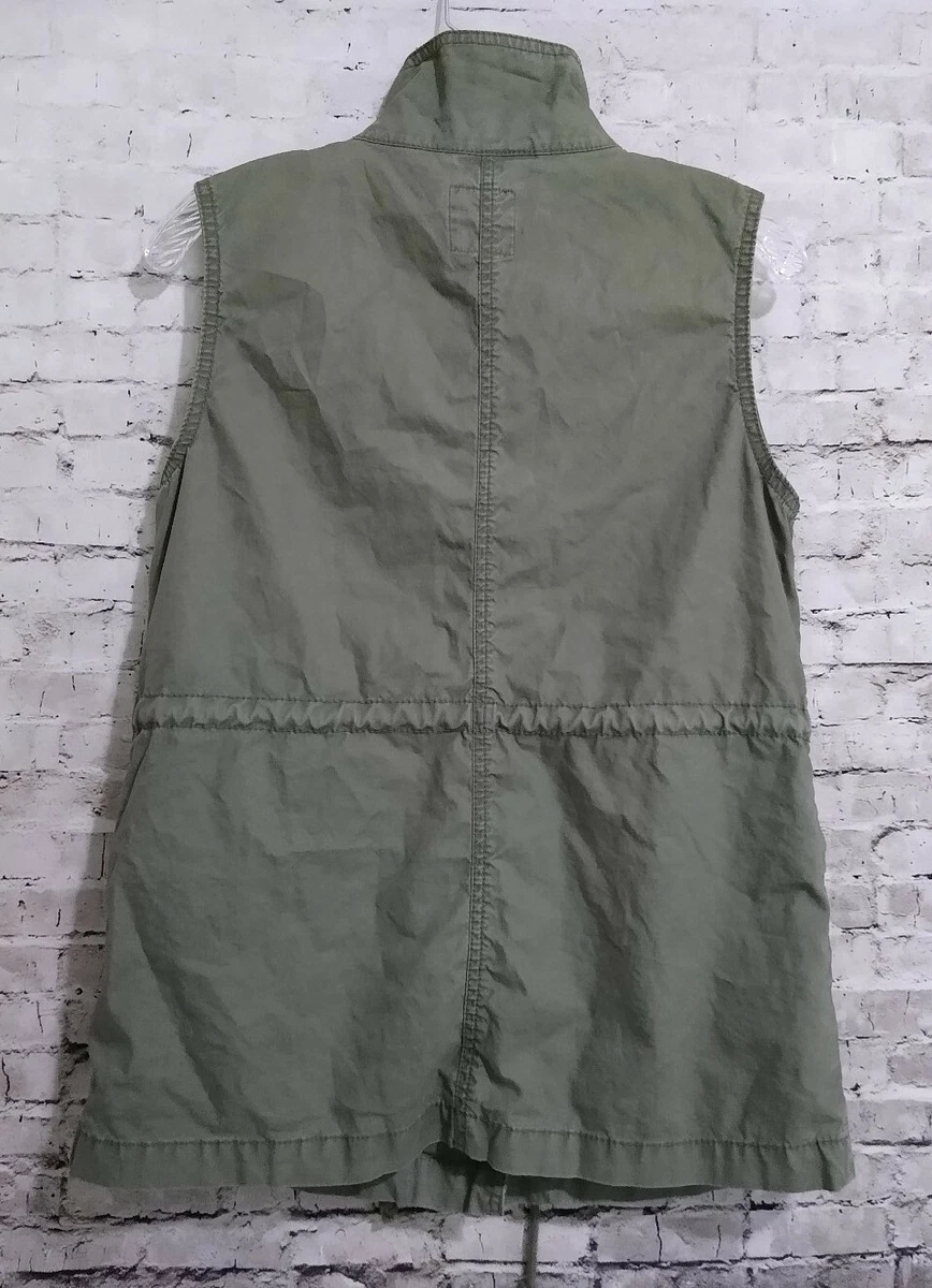 Olive green vest hotsell womens old navy