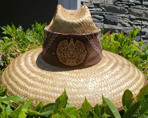 Aztec Brown Bandana XL Wide Brim Bamboo 