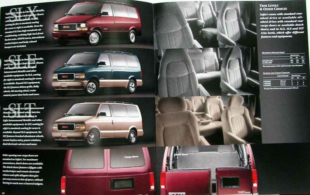 1996 GMC Safari Van SLX SLE SLT Truck Sales Brochure Original | eBay