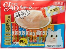 INABA CIAO Churu Liquid Cat Treats 14 g (40 Sticks) × 4 Packs set Made in Japan 