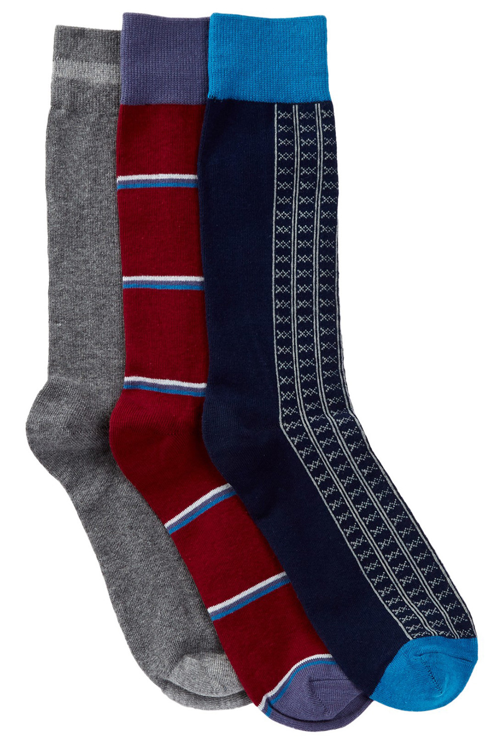 Casual Nights Men's 3 Pack Dress Crew Socks