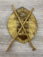 Antique UNIQUE Handcrafted Natural Leather Zulu Shield Weapons Studio Cutout 7"