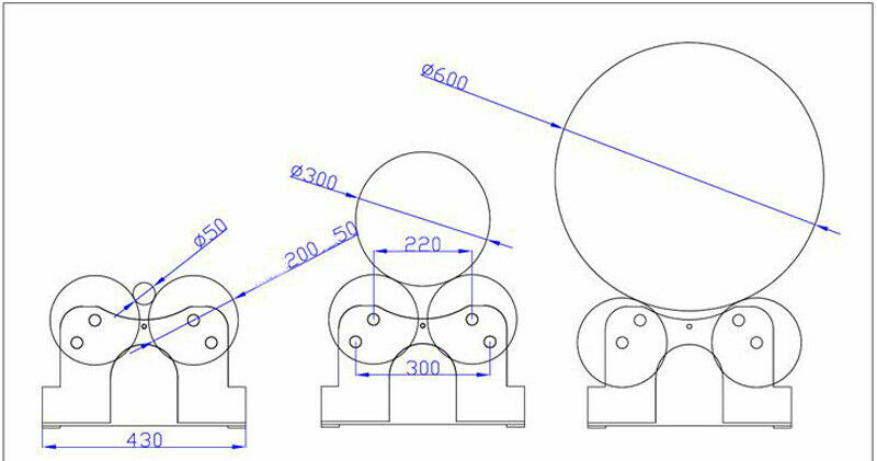 2200lb Capacity Turning Roll Set Turn Rolls Positioner Linkage Welding Equipment