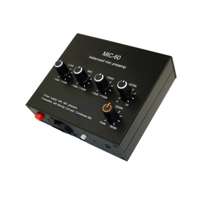 Balanced Condenser/Moving Coil Microphone Preamp with 48V Phantom Power Supply