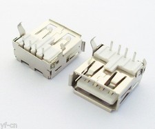 10pcs A Type 90D Right Angle USB 4pin Female Jack Socket PCB Mount Connector