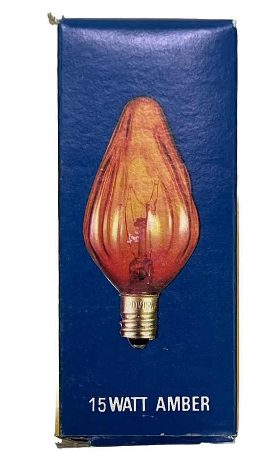 Bulbrite F10 Amber 15w Candelabra Base Lightbulb - Image 2 of 4
